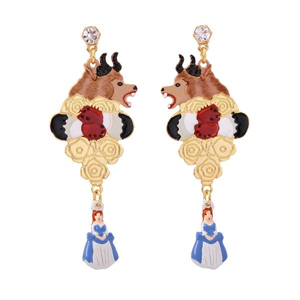

enamel glaze earrings ear, Silver