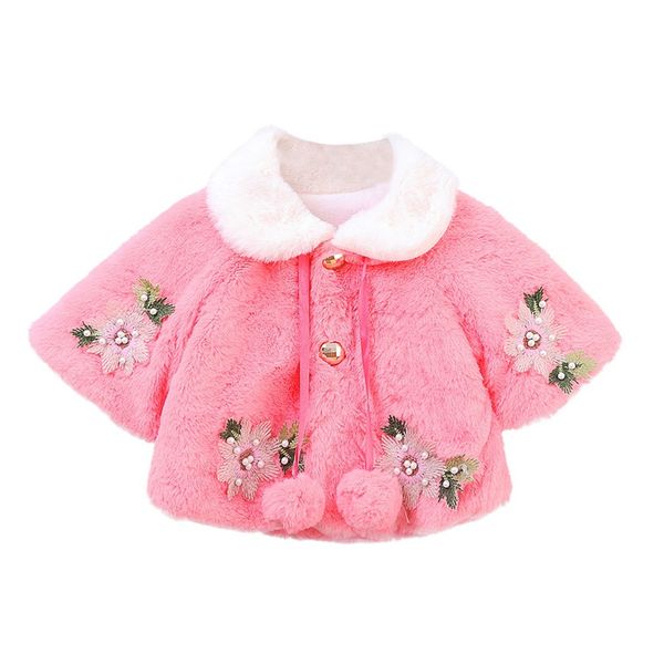 

baby girls clothes winter coat clothes children's printed cute warm jacket wool coat, Blue;gray