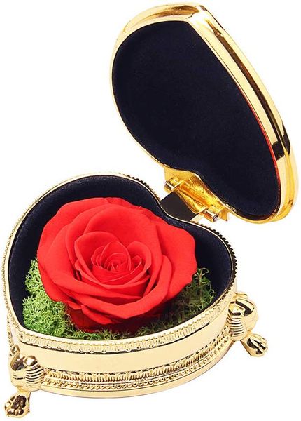 

gifts for women forever rose gifts for mom wife red rose with gold heart shaped box for her valentines thanksgiving mother's day birthd