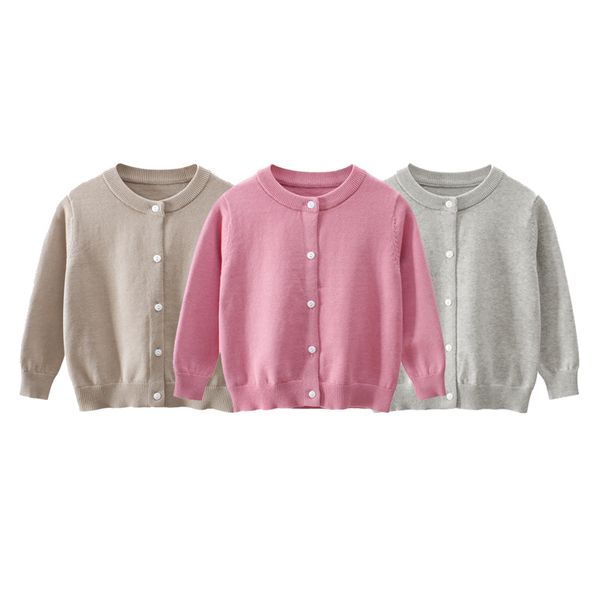 

cysincos autumn winter cotton sweater baby children clothing boys girls knitted cardigan sweater kids spring wear costumes, Blue