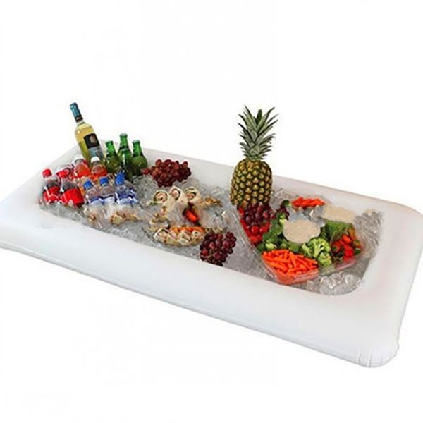 

inflatable party cooler sandy beach ice bucket outside camping ice bar 134x64 pvc foldable white eco friendly 12 8fy c1