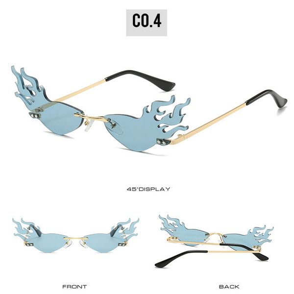 

firewave sunglasses rimless sun glasses eyewear wide side fire wave flame sunglasses women men sunglasses motorcycle glasses r2hsm sjvzz