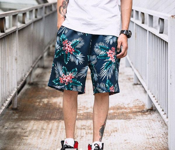 

летние мужские шорты свободные летние пять брюк мужчины тренд хип-хоп большие брюки брюки мужчины пляжные брюки, White;black