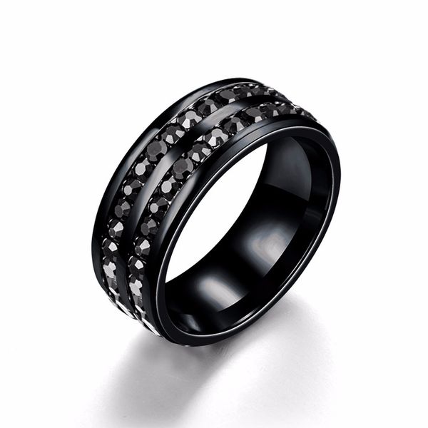2021 Europe And America Double Row Circumferential Rhinestone Ring New