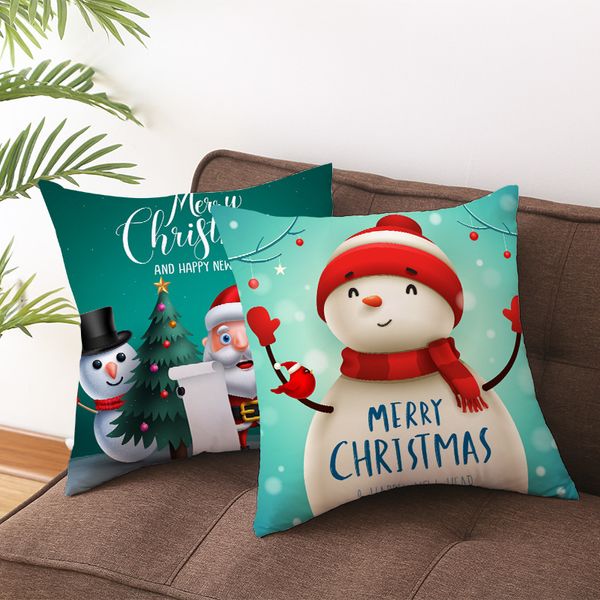 

45x45cm cotton merry christmas cover cushion christmas decorations for home happy new year decor xmas santa claus navidad 2020