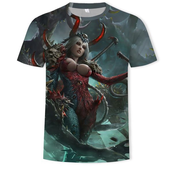 

mens designer beauty cartoon 3d printing pullover round collar t-shirt, White;black
