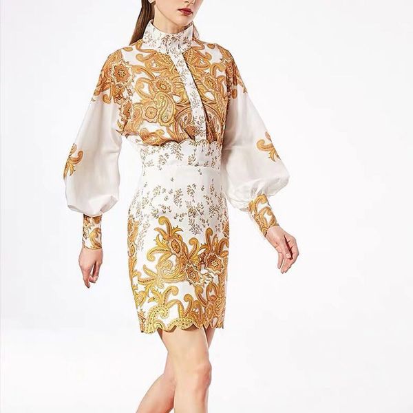 

2019 new arrival women fashion 2 pieces sets long sleeve and mini skirt women two piece outfits clothes yellow suit, White