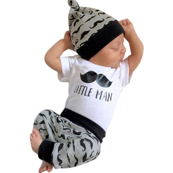 

новое прибытие детские детская одежда установить симпатичные cotton комбинезон топы брюки брюки одежда костюмы комплект, White