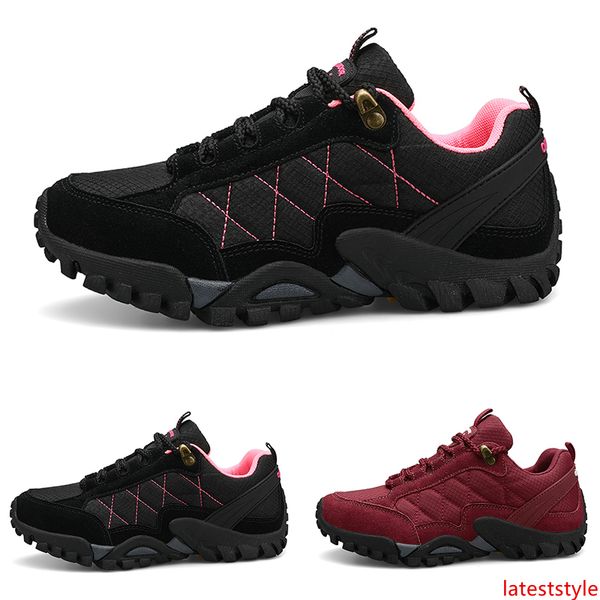 

new arrival black wine red plus velvet type7 lace young gril women lady breathable running shoes low cut designer trainers sports sneaker