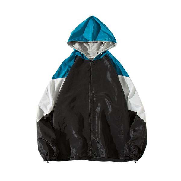 

men's hooded sweatshirt 2019 spring new hit color korean version of the trend shirt youth loose fashion casual couple jacket, Black