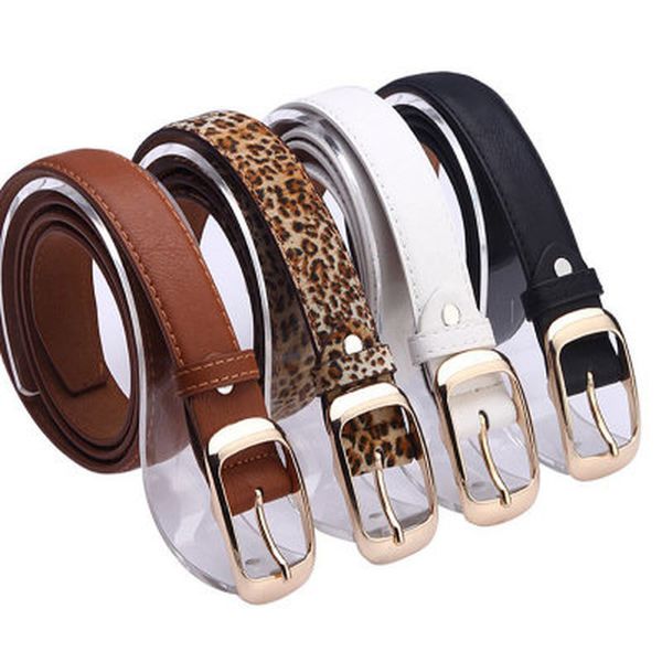 

2020 new pu leather belt women pin buckle belts black leopard belt strap waist belts women jeans pants, Black;brown