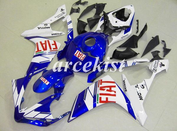 

4 gifts new abs injection mold motorcycle full tank cover fairings kit for yamaha yzf-r1 2007 2008 07 08 r1 body set blue red