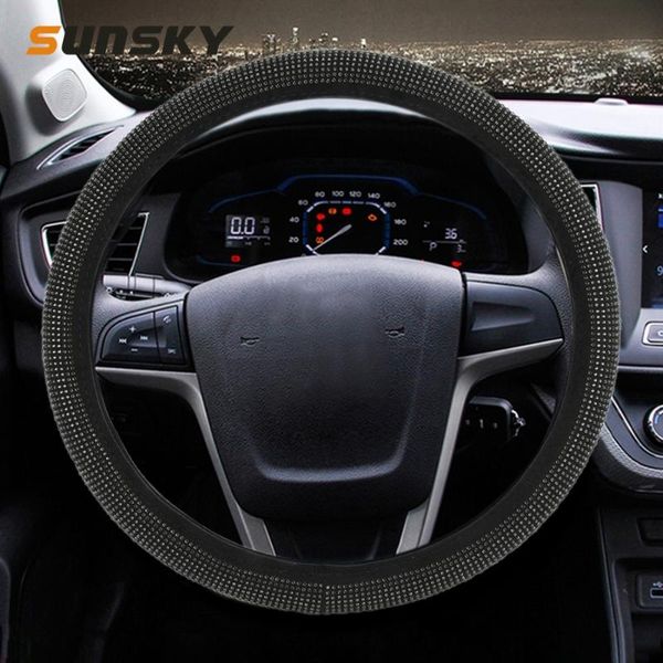 

38m universal car leather diamond steering wheel cover diameter