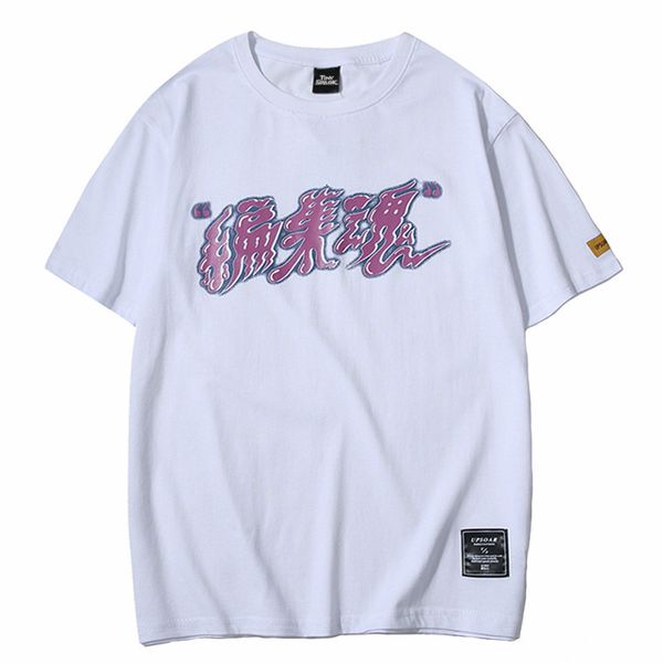 

brand men hip hop t shirt streetwear chinese character funny tshirt summer short sleeve t-shirt cotton casual tees harajuku, White;black