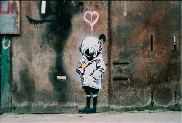 

banksy abstract graffiti art huge oil painting on canvas fish gril wall art home decor handpainted &hd print 191023