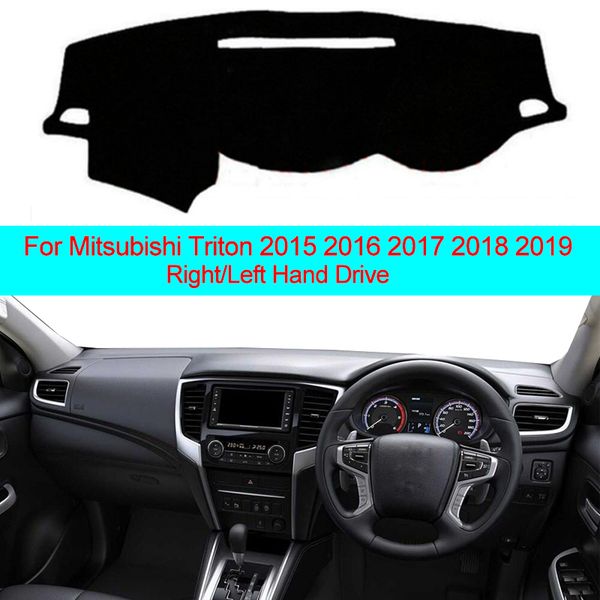 

2 layers car dashboard cover carpet cape for mitsubishi triton 2015 2016 2017 2018 2019 lhd rhd auto sun shade dash board cover