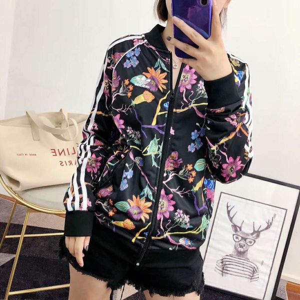 

последняя высококачественная женская одежда мужская цветочная куртка пальто толстовка seiko вышивка хлопок спортивная одежда изысканное паль, Black;brown