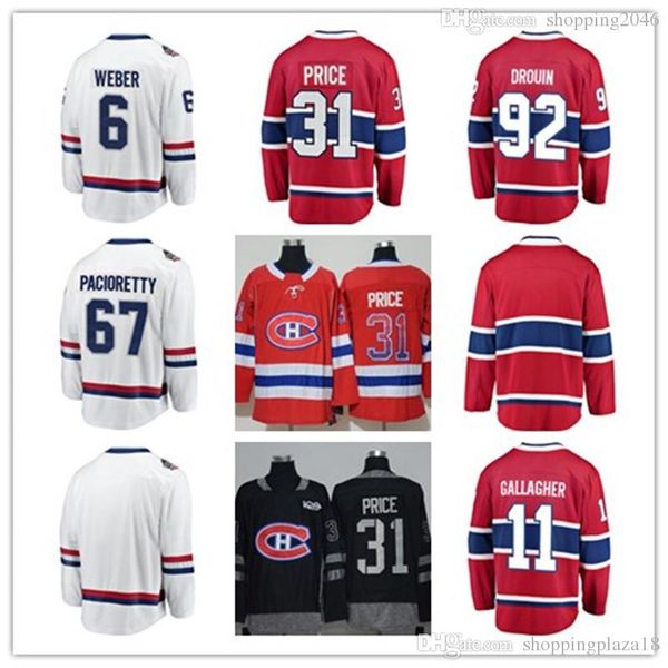 

Men's Montreal Canadiens 31 Carey Price 92 Jonathan Drouin 6 Shea Weber 67 Max Pacioretty 11 Brendan Gallagher hockey Jerseys Stitched
