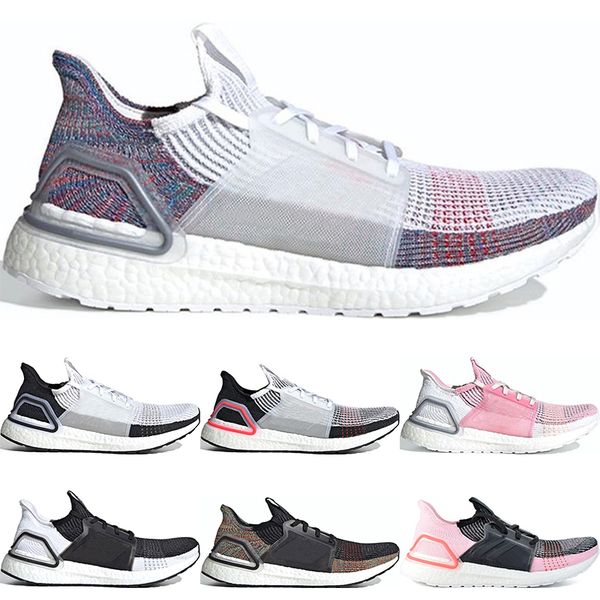 

2019 ultra boost 19 men women running shoes oreo refract true pink black white multi-color ultraboost mens trainers sports sneakers 36-45, White;red