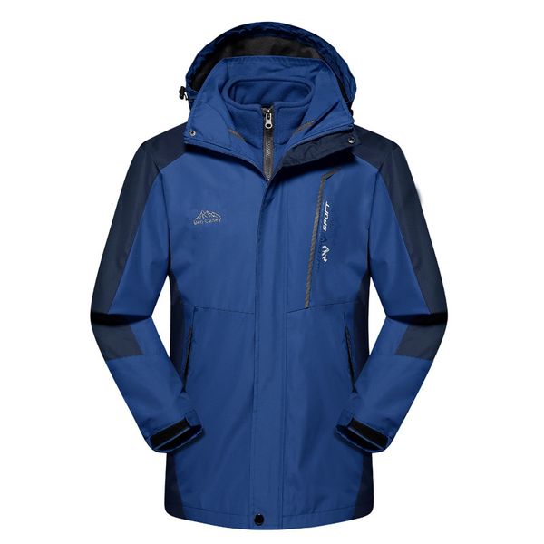 

winter fleece lining raincoat jacket men and women-hooded sports casual coat outdoor couples reversible outing dress, Black