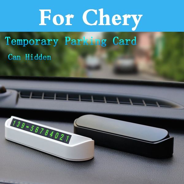 

car styling luminous temporary parking card phone for chery eastar fulwin2 a1 a3 a516 qq3 qq6 qqme m1 m5 g3 v5 x5 5x eq eq1