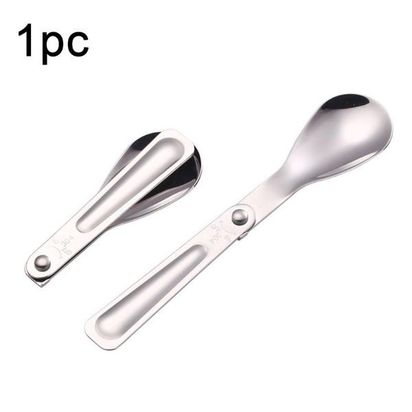 

pratical stainless steel foldable kitchen tool outdoor accessory lightweight spoon travel