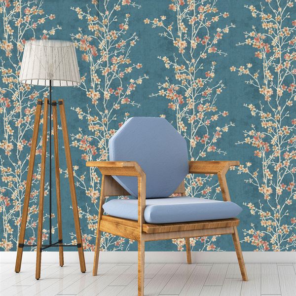 Romantic Cherry Blossom Fresh Small Floral Wallpaper Japanese Style Wall Mural Tv Background Wall Paper Non Woven Bedroom Girl Widescreen Wallpapers