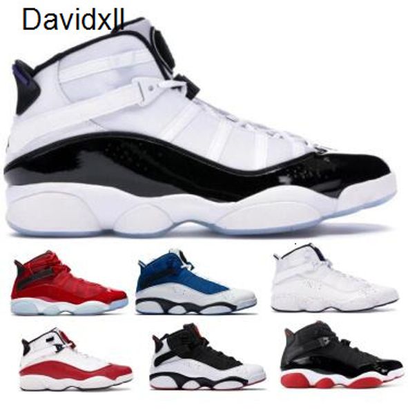 

mens 6 6s six rings basketball shoes sneakers jumpman concord bred blue ice gym red confetti space jam man 2020 classic zapato shoes