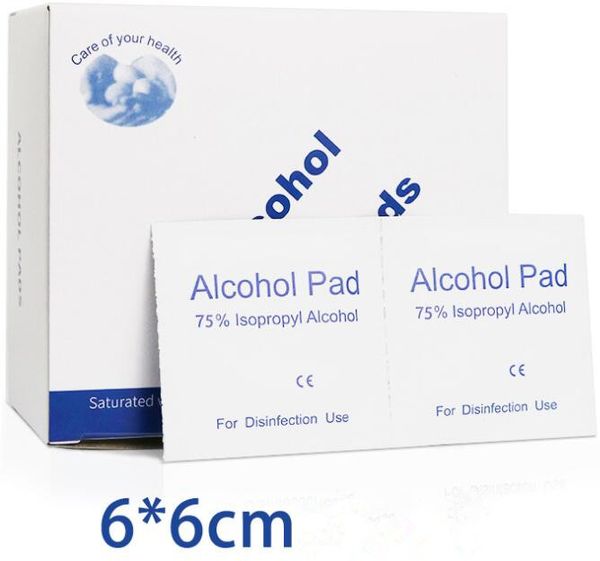 

alcohol wipe pad medical swab sachet anti-bacterial tool cleanser wet wipes 6*6cm 75% alcohol prep swap anti-septic skin cleaning care