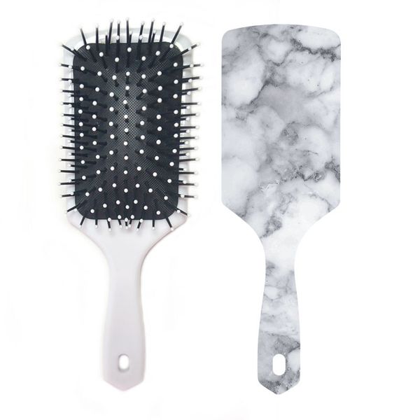 

selling marble square hair brush paddle comb airbag big size hair brushes 4 colrs for women men, Silver