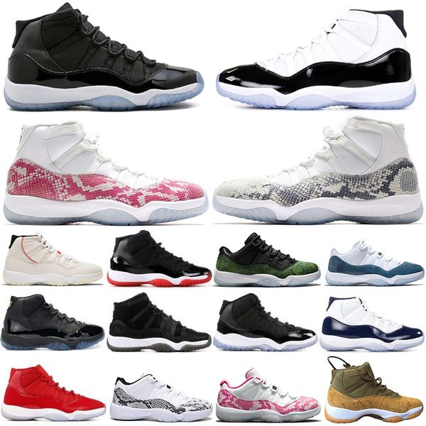 

new classic drake 11 navy pink snakeskin 11s concord 45 men women basketball shoes cap and gown platinum tint sports mens trainer sneakers