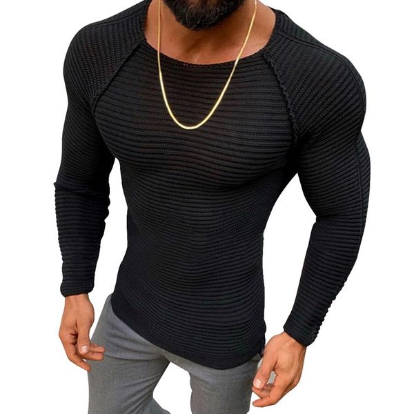 

mjartoria men's casual slim fit pullover sweaters basic knitted lightweight crew neck sweater men 2019 new fashion pullover, White;black