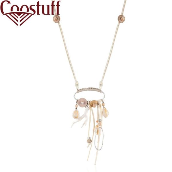 

antler conch pendant woman statement necklaces & pendants leather long necklace women christmas gift collares mujer colar choker, Silver