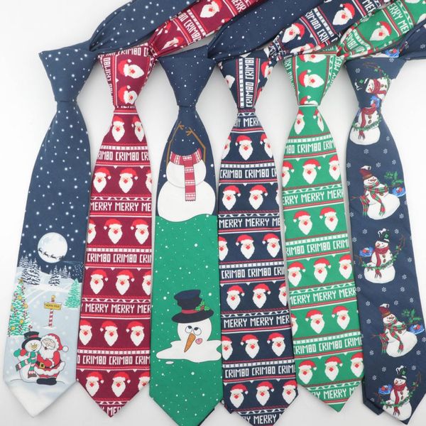 

new sell christmas tie men's fashion casual snowflake print cotton ties snowman professional pattern necktie 8cm width, Blue;purple