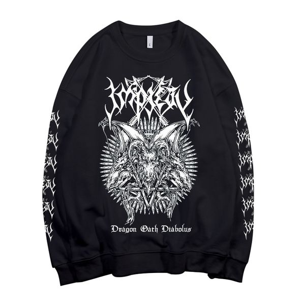 

3 designs impiety singapore band pollover sweatshirt rock hoodie heavy black metal sudadera rocker streetwear fleece outerwear
