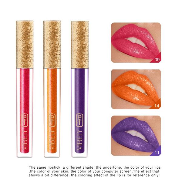 

15 colors glitter diamond lip gloss moisturizer hydrating lip stick makeup