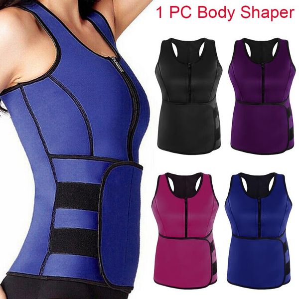 

1 pc adjustable women waist trainer vest gym sauna slimming sweat belt body shaper fitness gym exercise vest corset, Black;gray