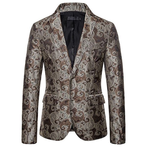 

осенние костюмы отворотом шеи с длинным рукавом блейзер однобортный тонкий мода homme одежда мужская повседневная печать, White;black