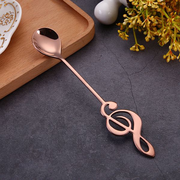 

musical note shape spoon tableware multifunctional stainless steel coffee scoops home mixing portable kitchen tools dessert