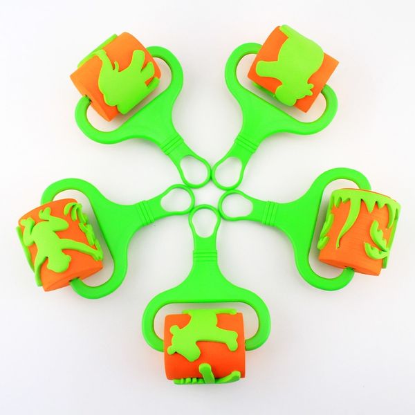 

kindergarten children painting sponge roller brush graffiti roller seal handmade diy tools other hand tools