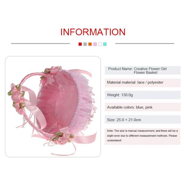 

lace flower girl basket decorative flower basket for western style wedding ceremony party decoration