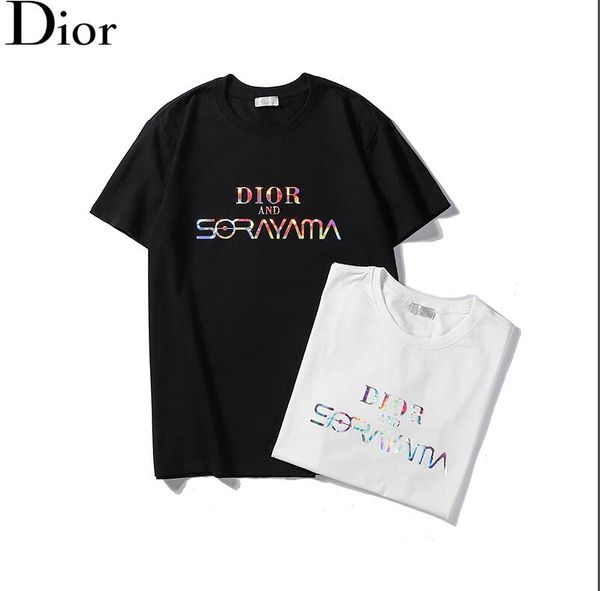 

simple new t-shirt men's solid color striped shirt t-shirt fashion summer letter printing men's shirt clothing--5, Black