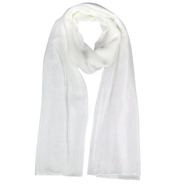 

fashion ladies white soft long large chiffon scarf neck head wrap