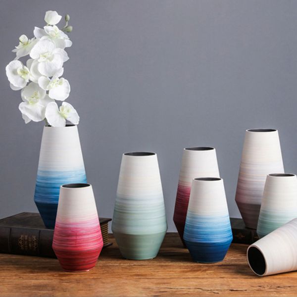 

european style vase decoration hand-painted geometric decorations living room table tv cabinet home ceramic decoration xd22238