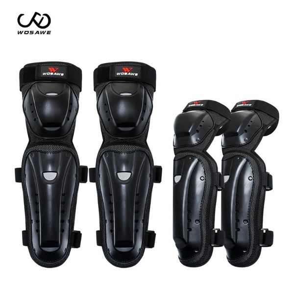 

wosawe bicycles knee guard racing off-road downhill protective gear ourdoor skateboard knee guard kneepads+elbowpads, Black;gray