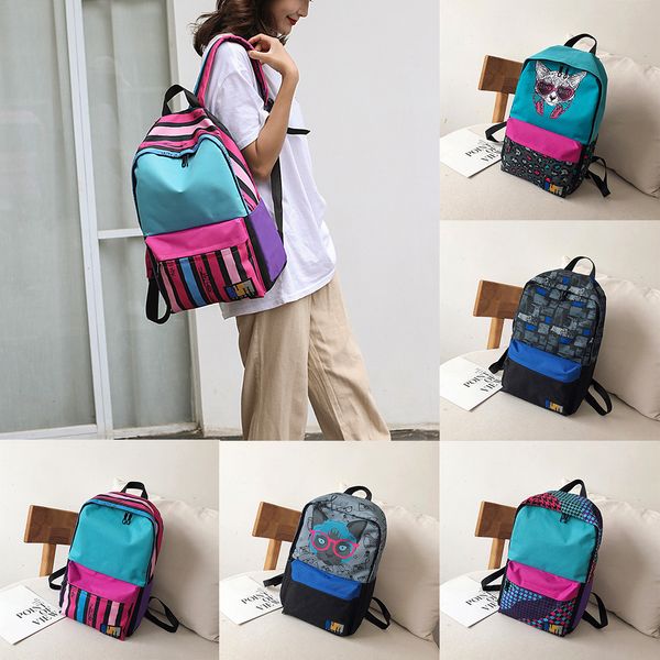 

school bags 2019 new shoulder bag fashion printing outdoor travel bag casual backpack