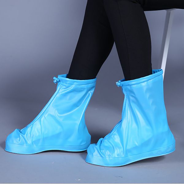 

1 pair hiking accessories rain boots protection anti dust shoe cover wear resistant thick non slip waterproof reusable cycling, White;pink