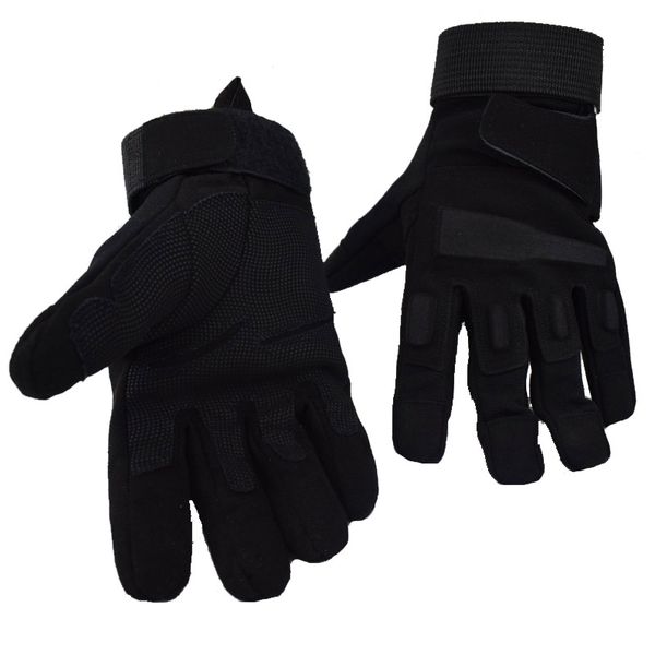 

tactical gloves army paintball shooting combat protection gloves bicycle motorbike anti-skid full finger, Black