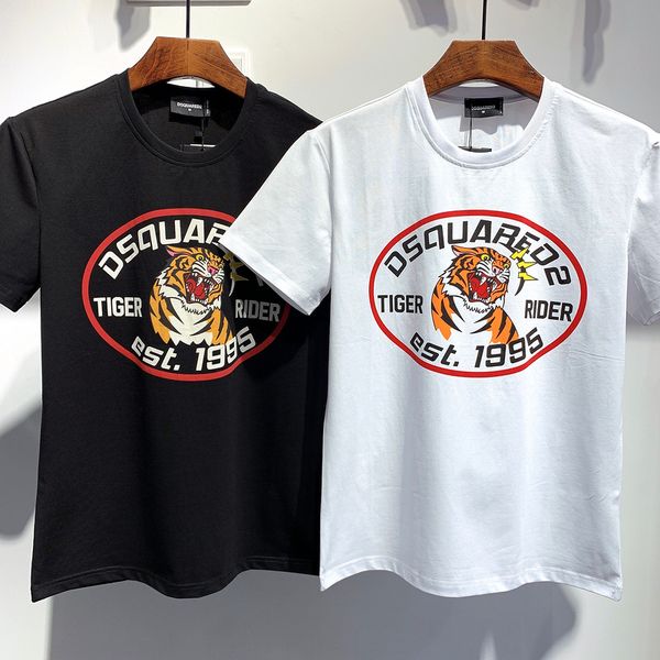 

2020dsquareadesigner european summer men's t-shirt hugo brand furious tiger roar print t-shirt men's short sleeve t-shirt women&#0, White;black
