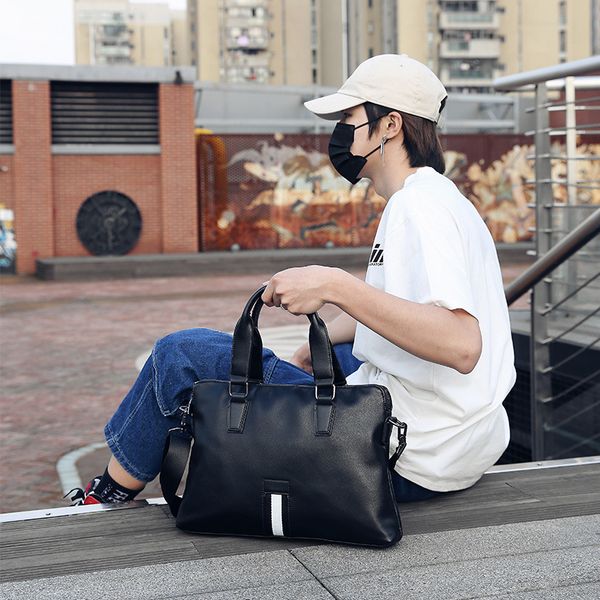 

2019 new men's briefcase fashion men's bag handbag cross shoulder bag business